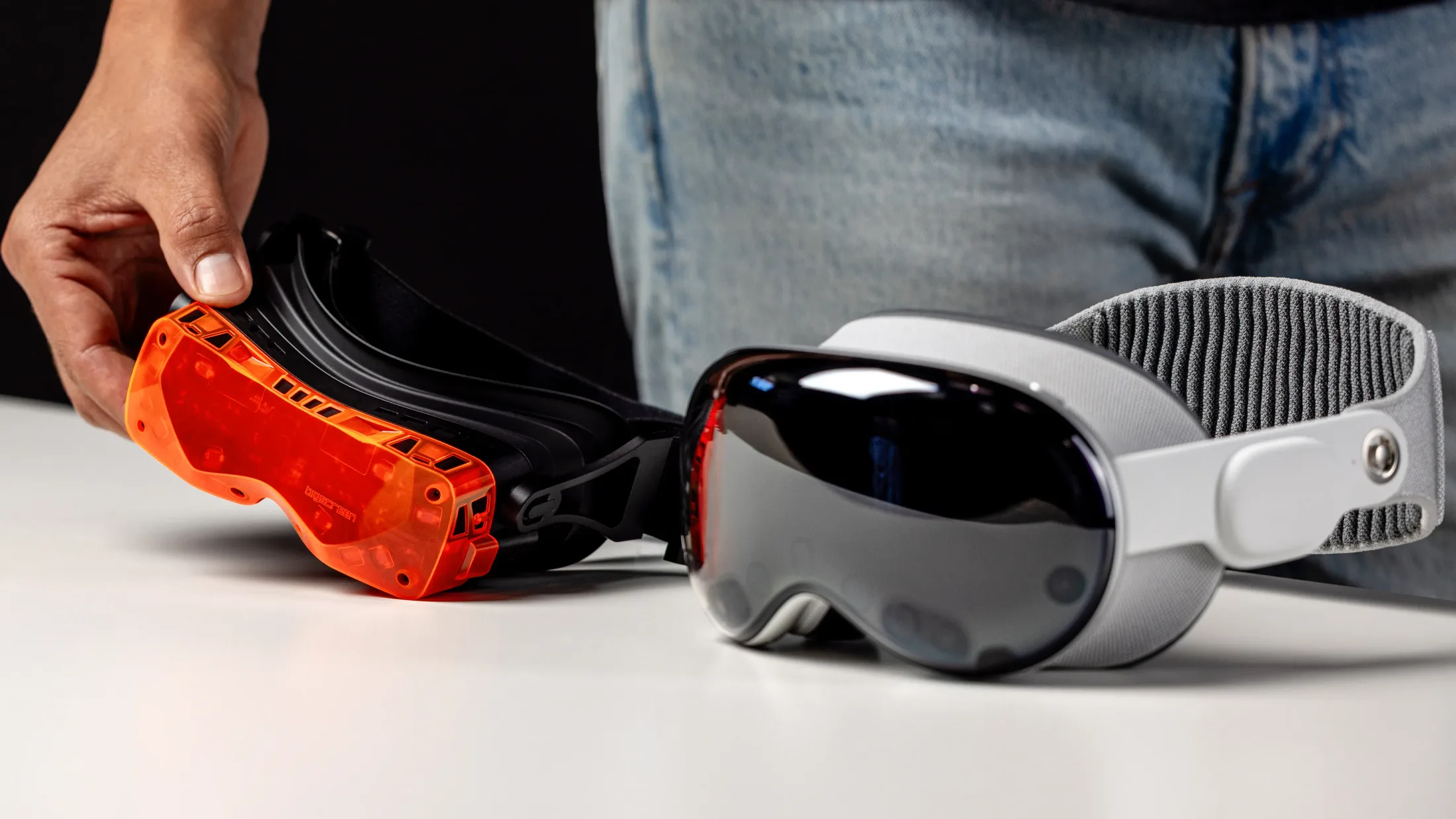 Beyond 2 size comparison with a conventional VR headset